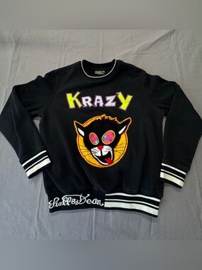Stalls & Dean Crazy Kats Sweatshirt Mens L  Multicolor Vintage Embroidered G7